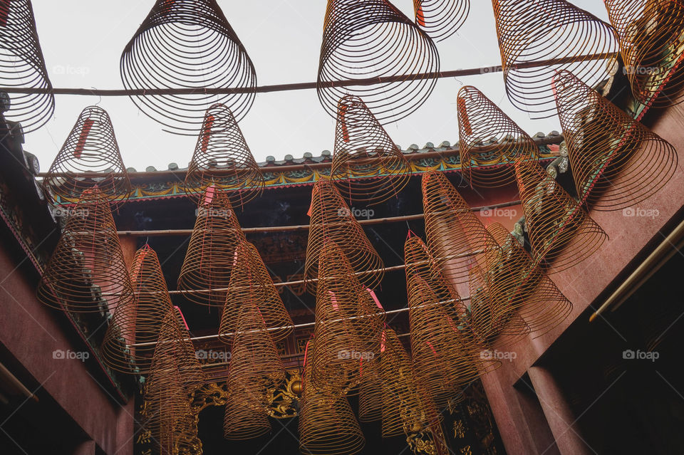 Hanging incense at a temple in Ho Chi Minh City, Vietnam 