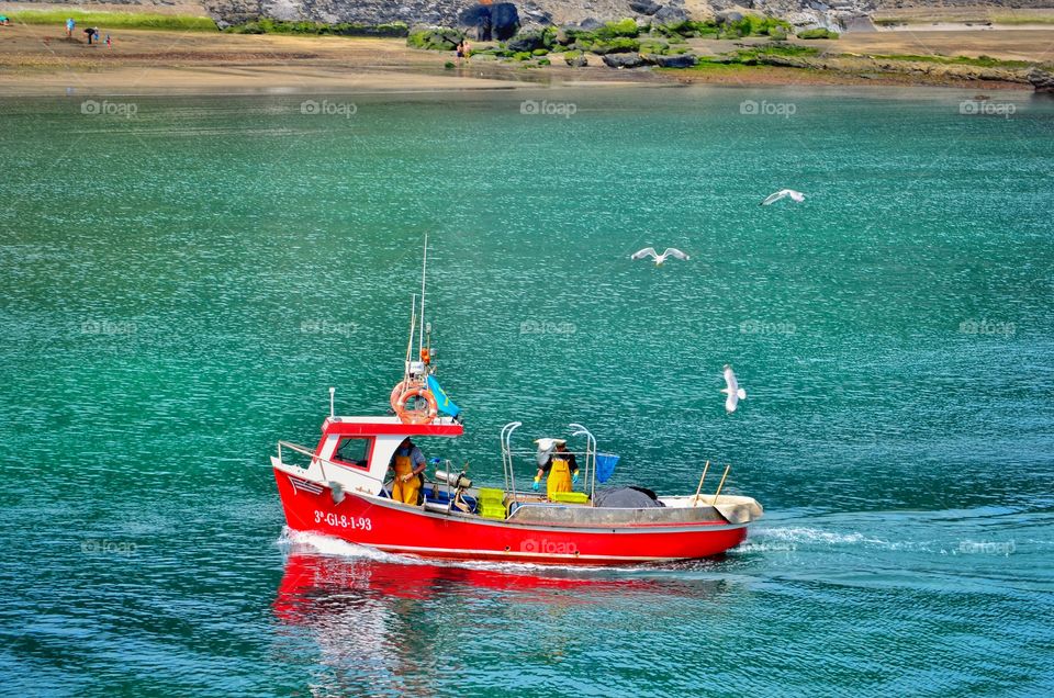 Fishing boat in northern Spain