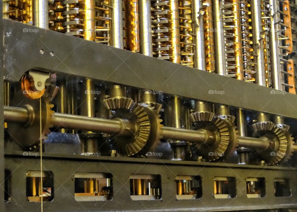 Bevel Gears on Babbage Difference Engine