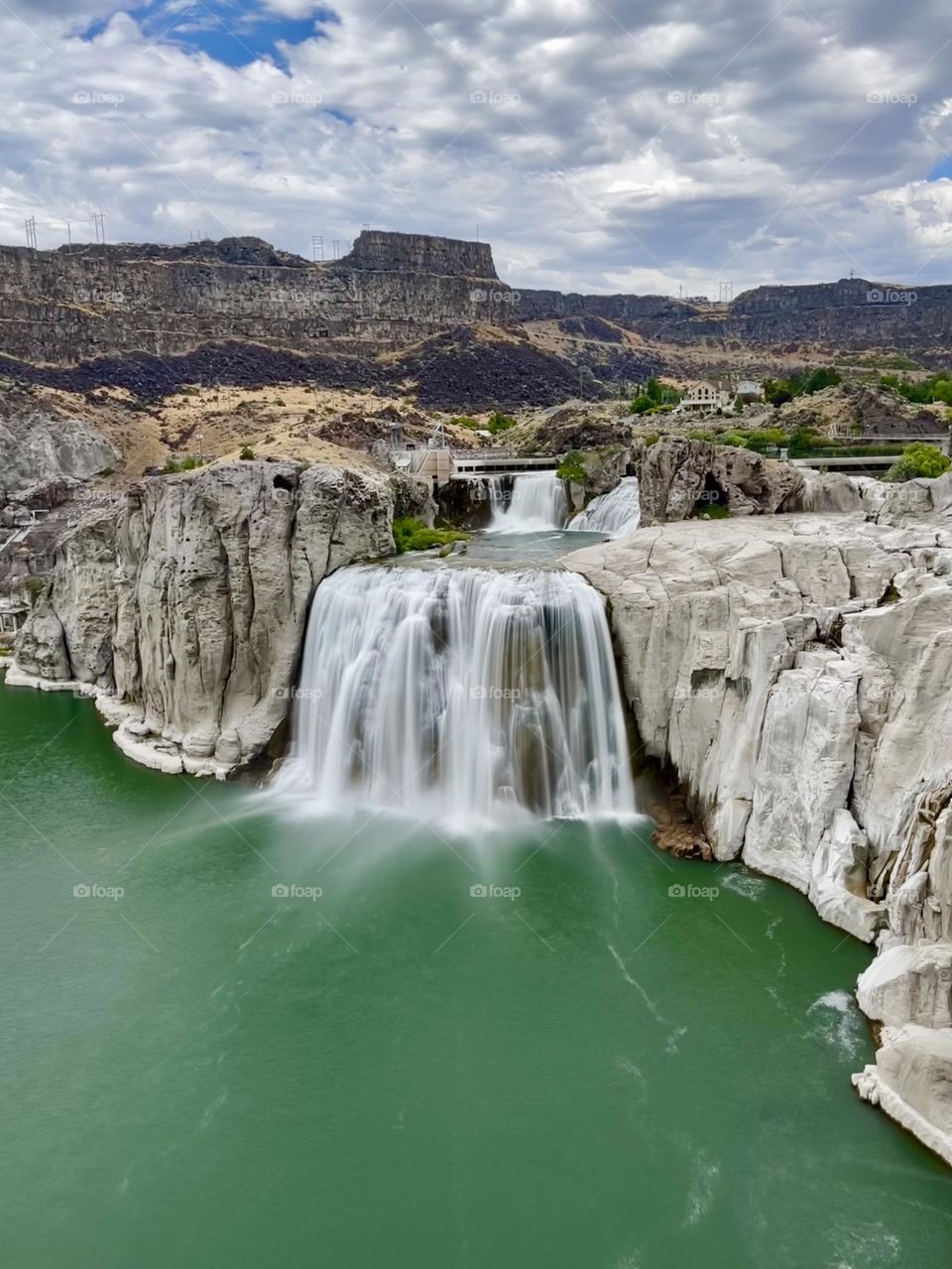 Shoshone Falls at the Snake River of the Twin Falls in Idaho, summer season travel 