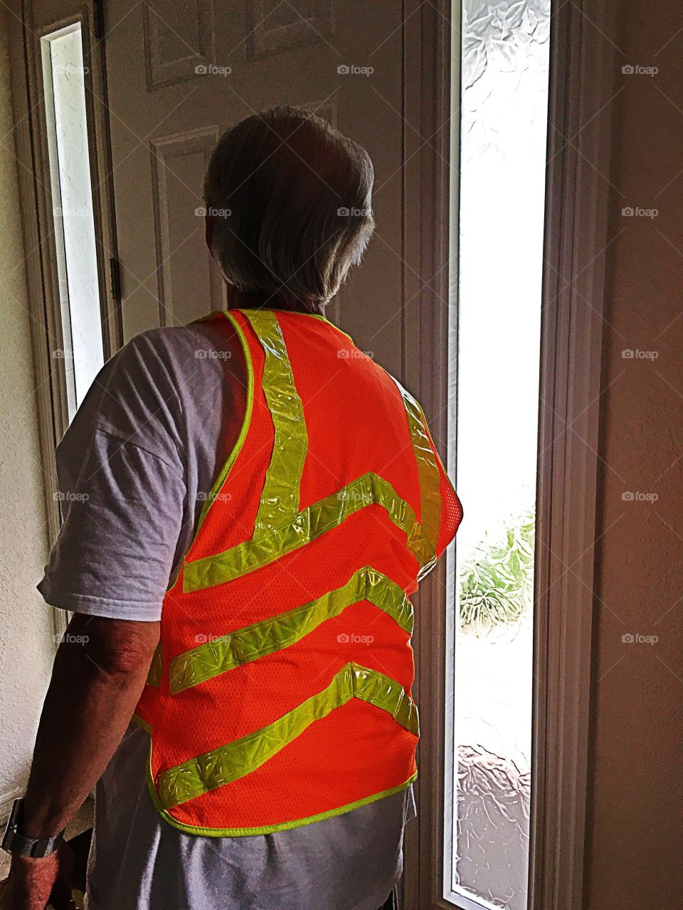 Man in a reflective vest
