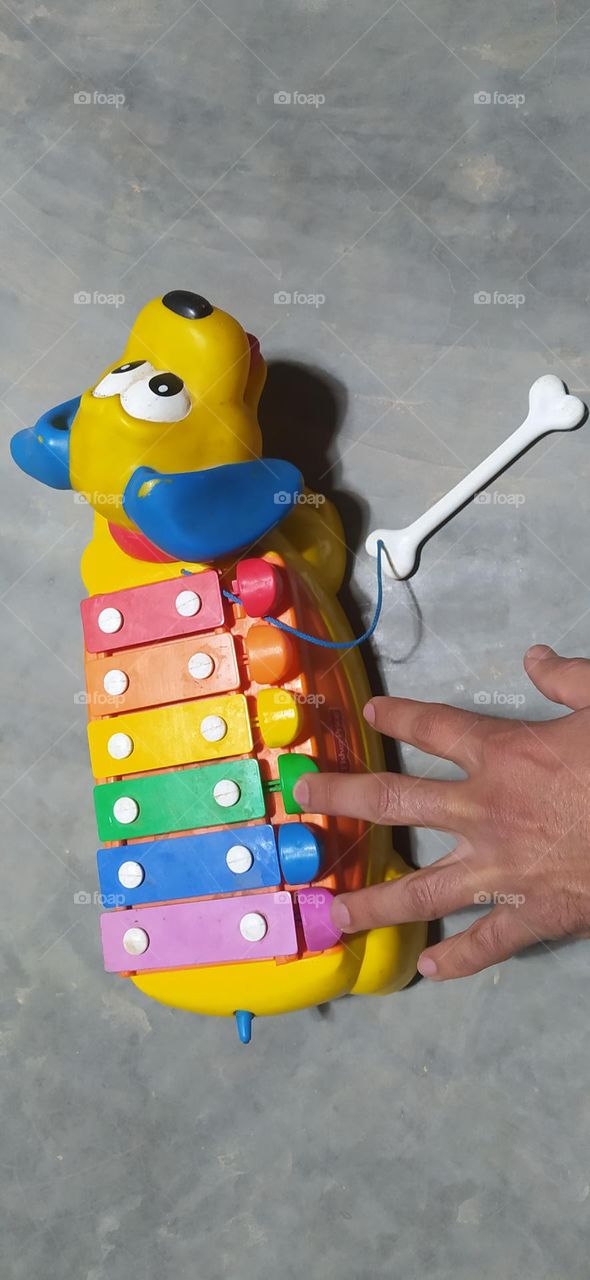 playing piano on game of children