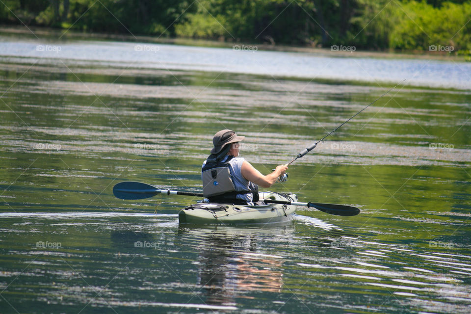 Kayaking and fishing