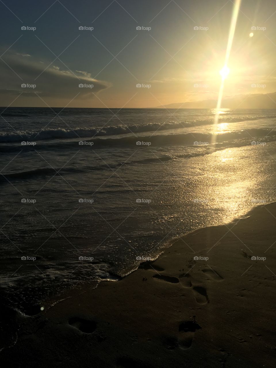 Sunset, Beach, Water, Sun, Ocean