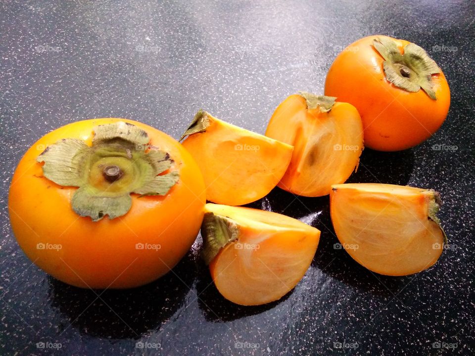 sweet ripe persimmons