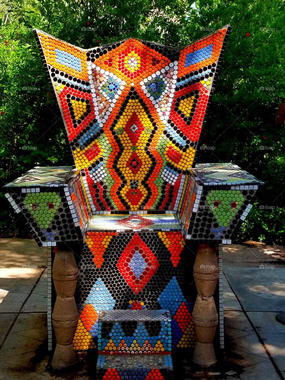 colorful throne