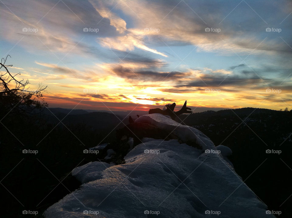snow winter sky mountain by emmanuelgr