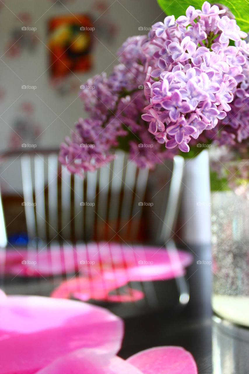 flowers on the table