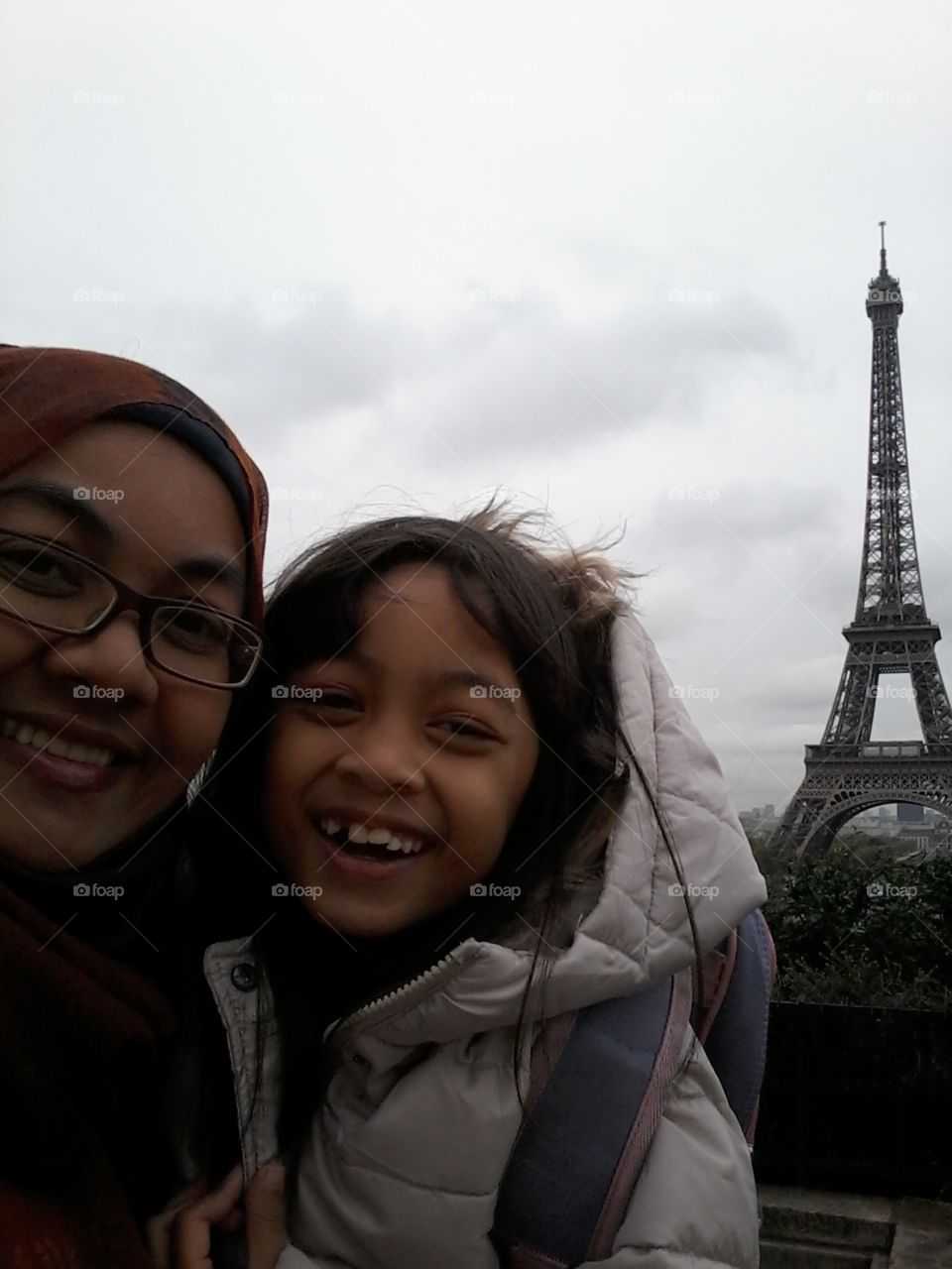In winter, we went to Paris!