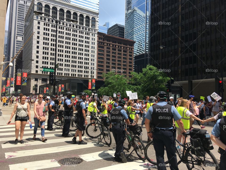 Anti-Trump Immigration Protest in Chicago