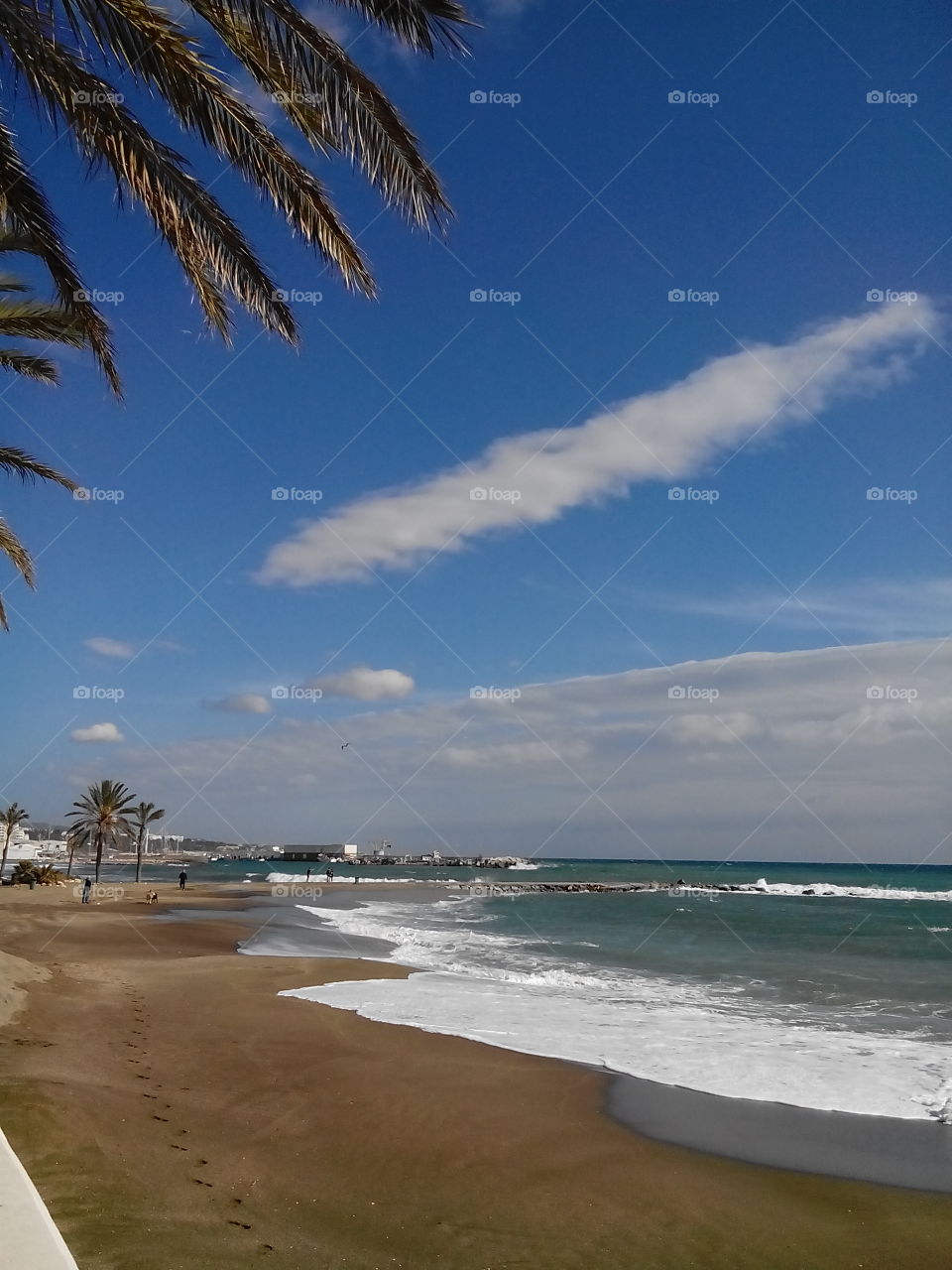 Beautiful beach at Marbella, Costa del Sol 