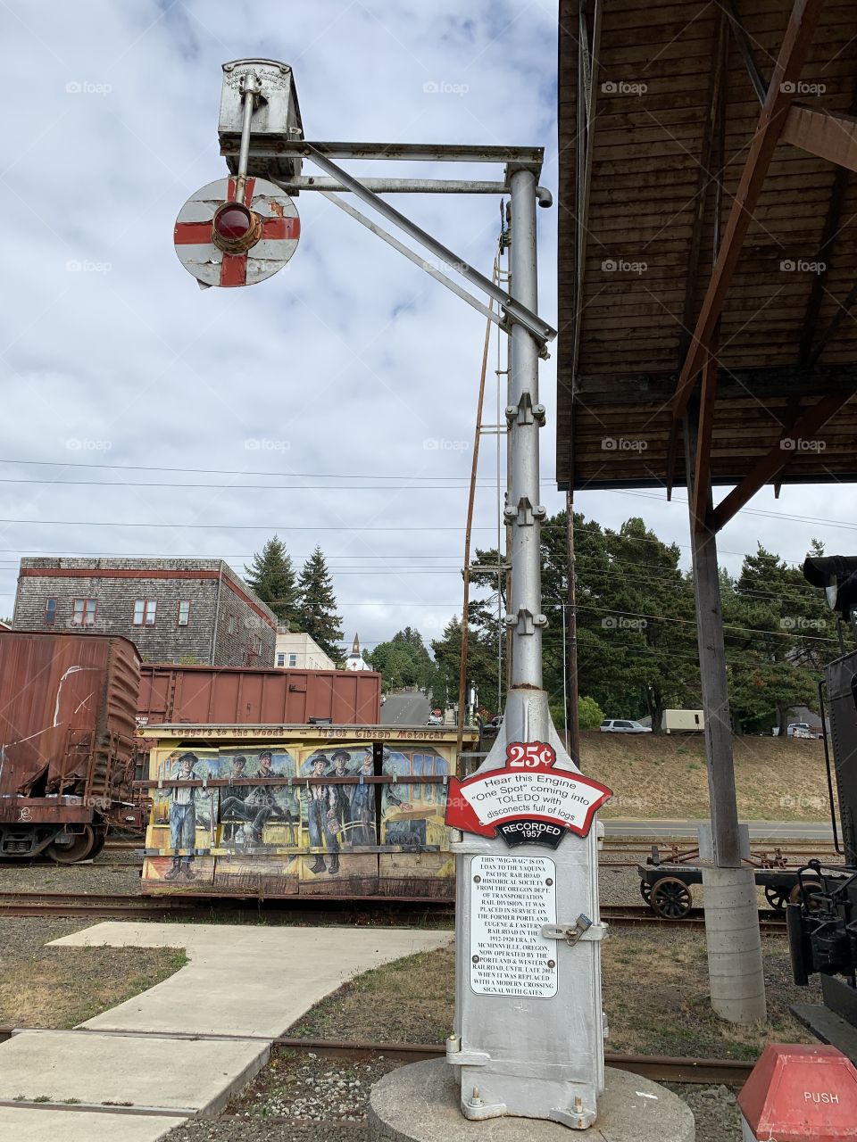 Old time rail road sign