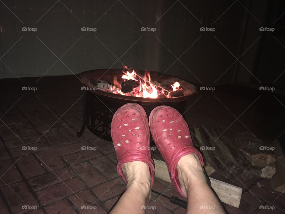 By the fire