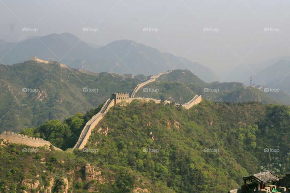 View of Great Wall in China