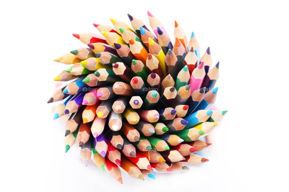 Colorful pencil. Colored photography