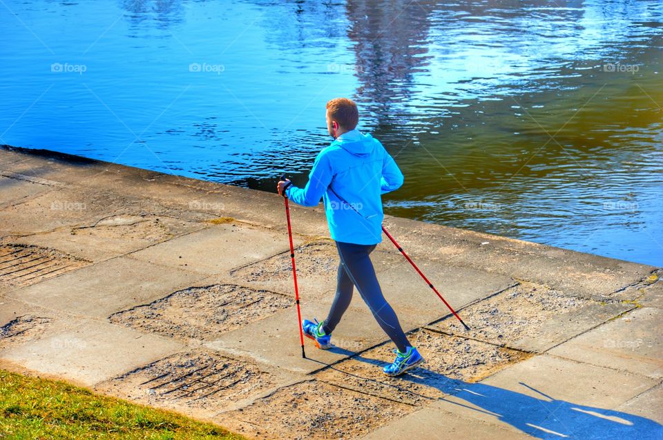 Blue and more blue :) walking