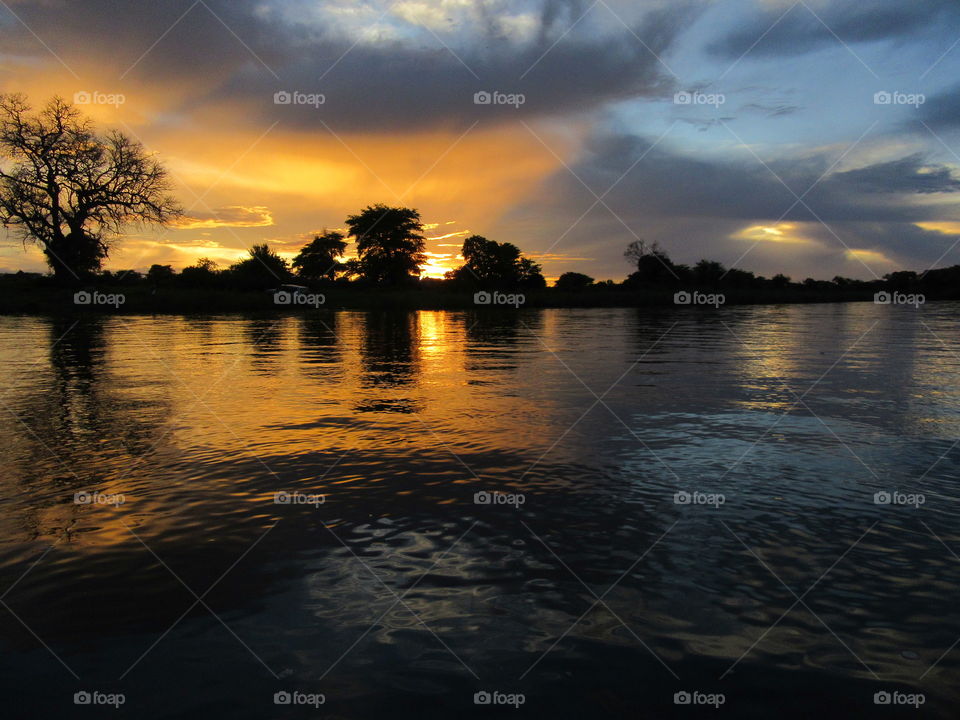 Sunset on the Kavango river, with only the night sounds keeping you company