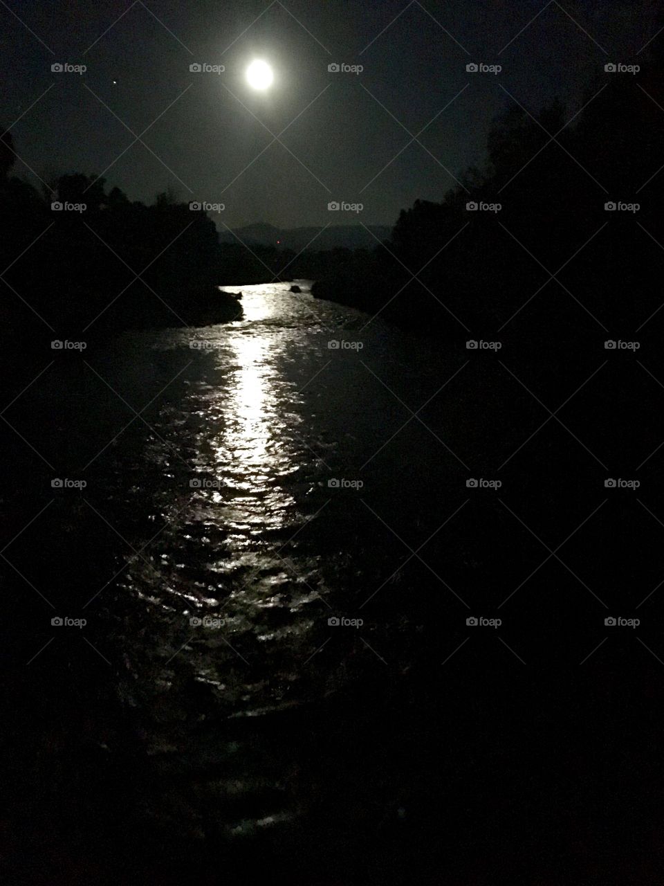 Full moon over the Shields River