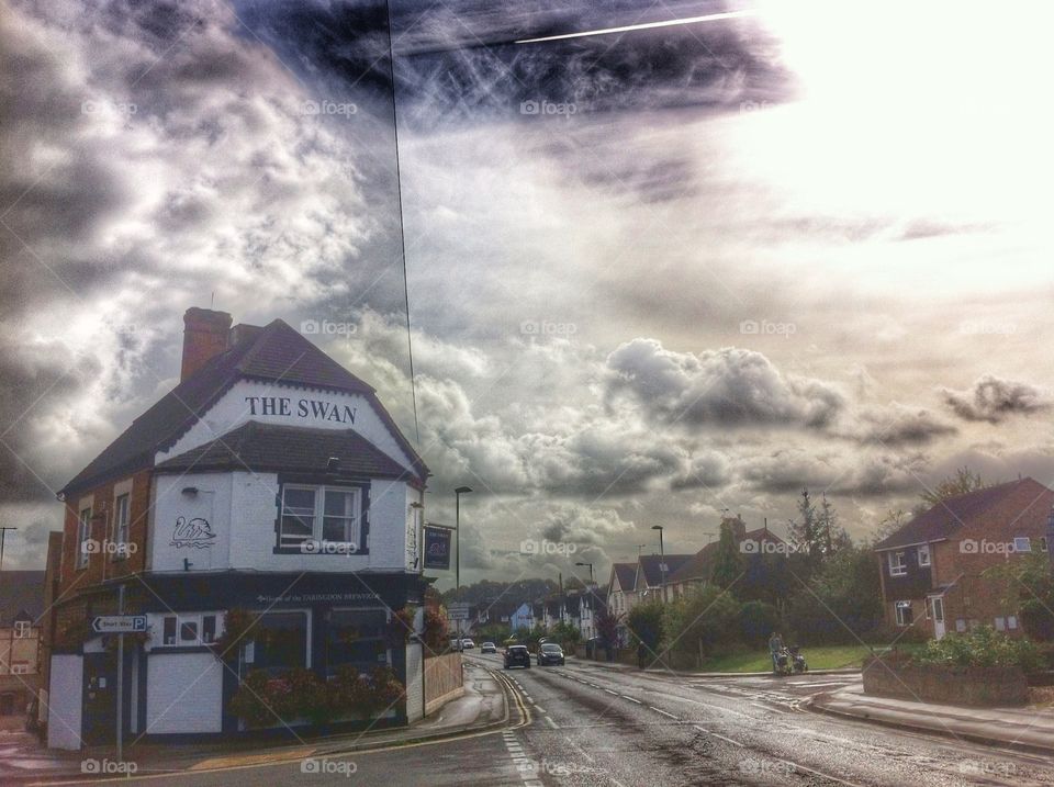 Clouds above the Swan in Faringdon, Oxfordshire. England 