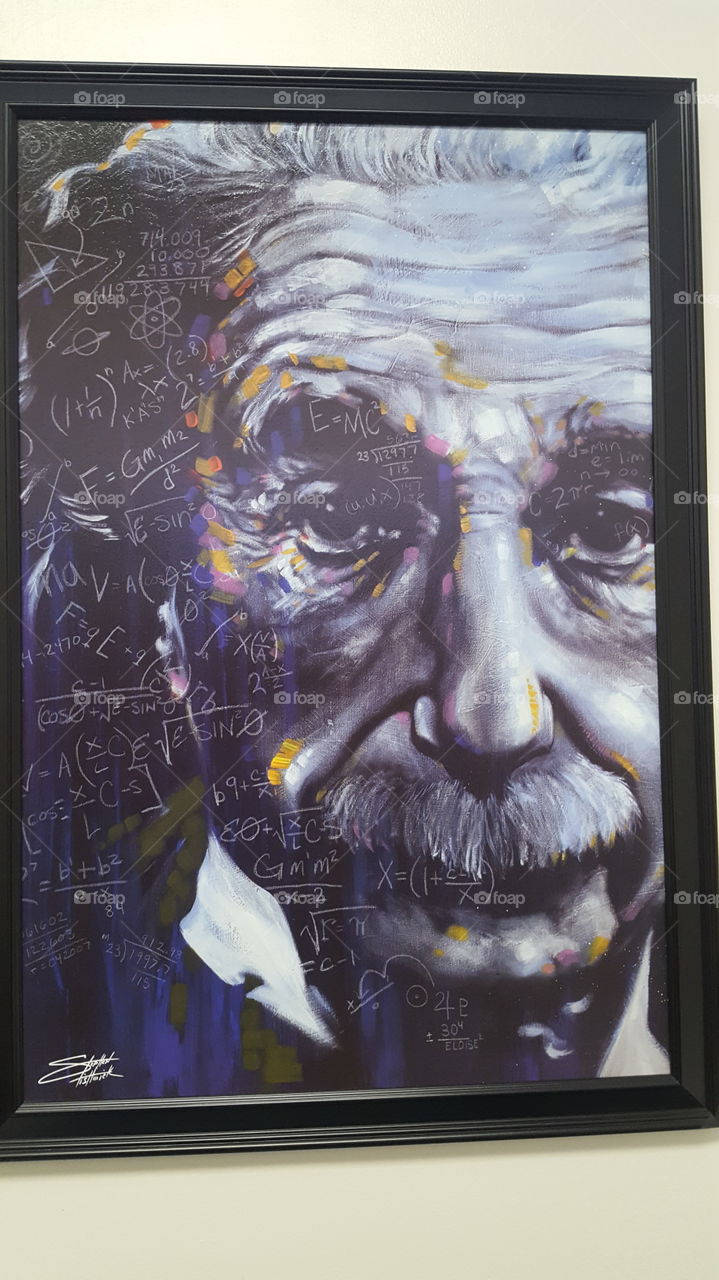 Albert Einstein: A Portrait in Chalk