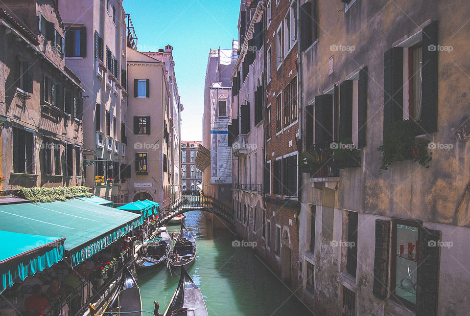 Narrow canal in Venice