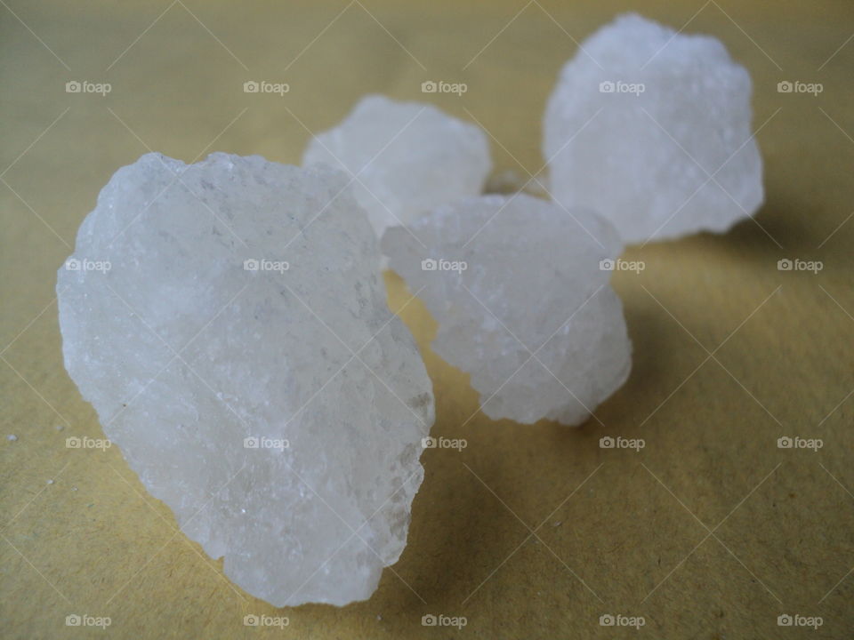 sugar in the form of white crystals