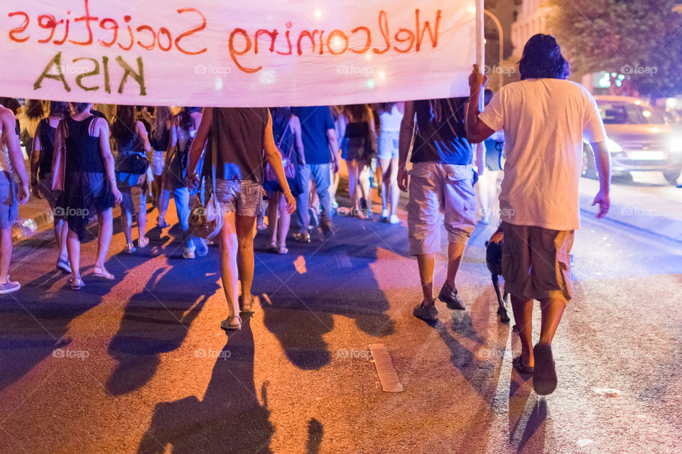 Refugee march in Nicosia