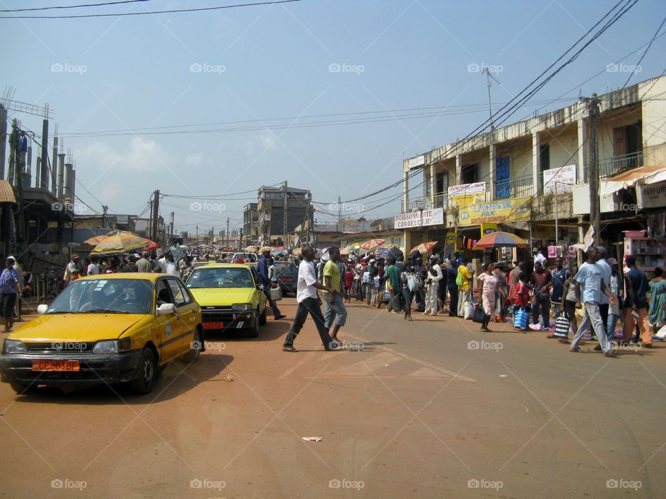 Yaoundé city street. A street in the Cameroonian capital, Yaoundé 