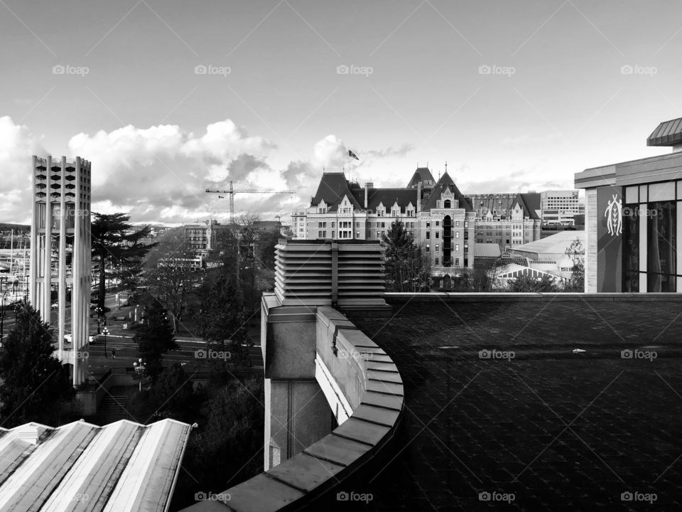 Beautiful Downtown Victoria Harbour Black And White Photography Royal British Columbia Museum 