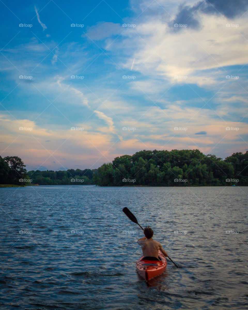 Kayak into the sunset