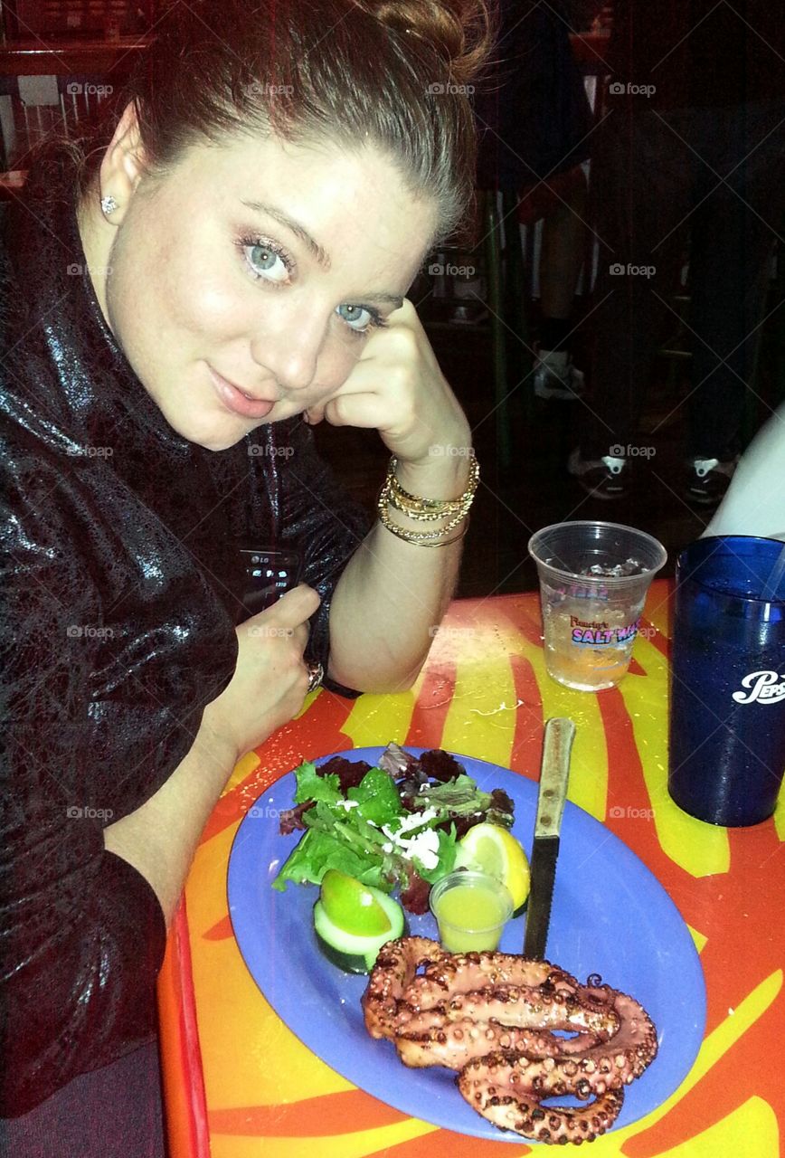 octopus served. octopus on the menu