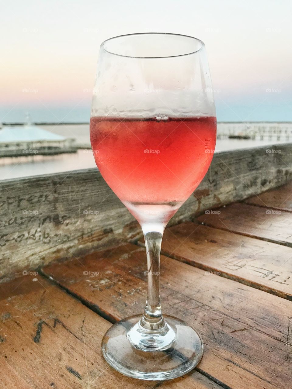 Rosé at sunset