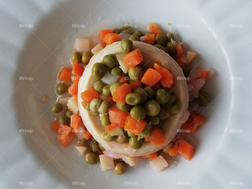 Being happy while eating.. Smiling vegetables.