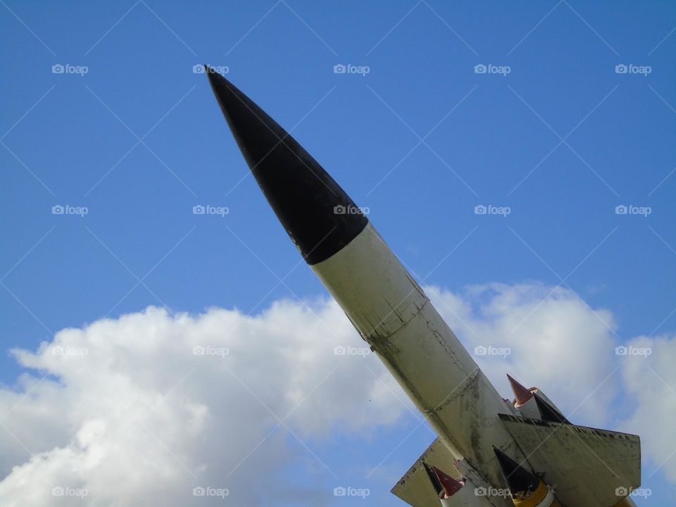 Surface to air missile, closeup, museum, England