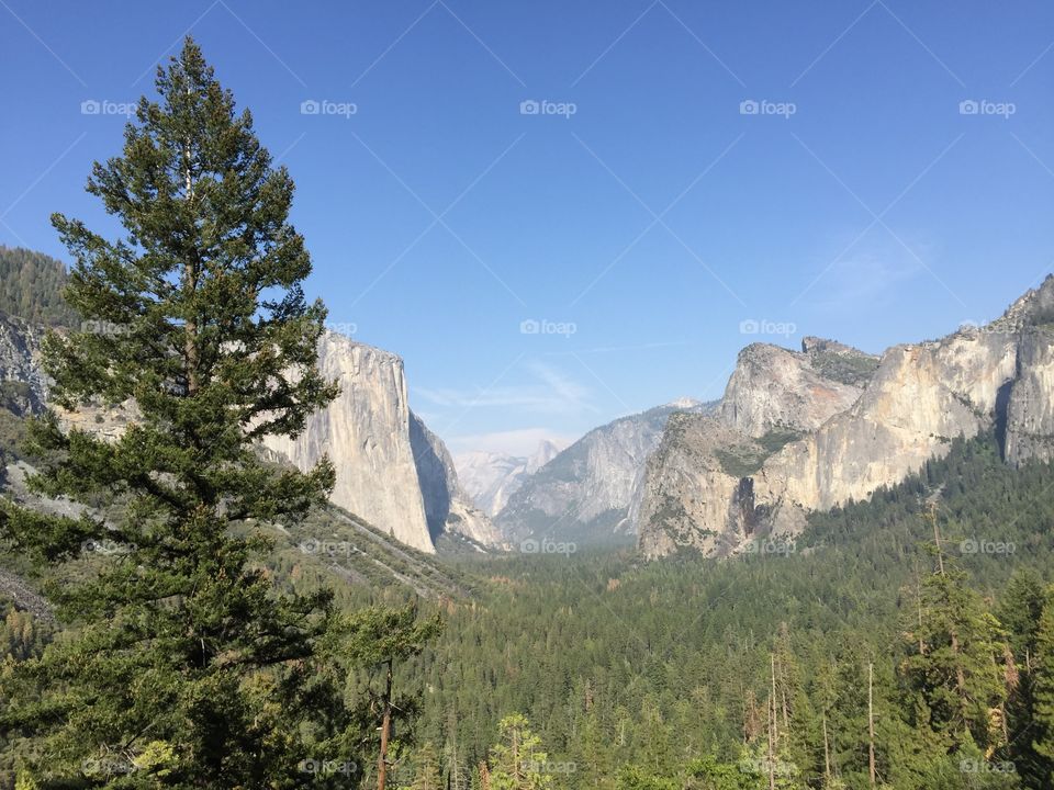 Scenic view of yosemite national park