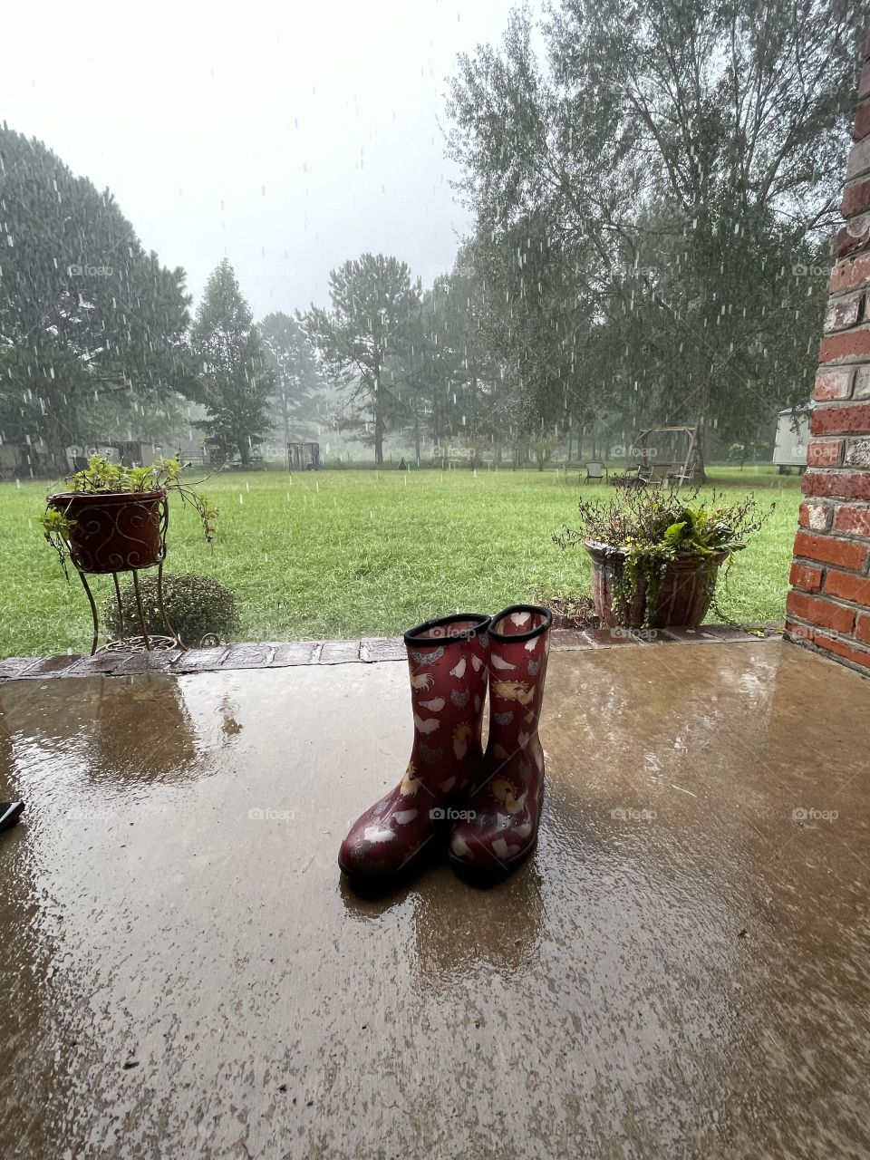 Good o’l rain boots. 
