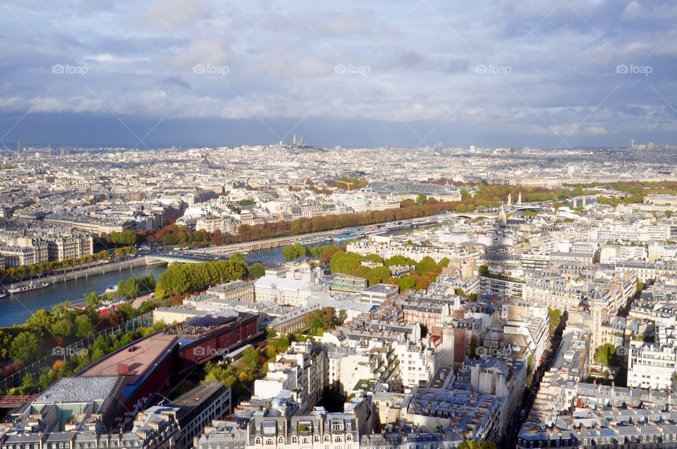 Paris view from Eiffel Tower 