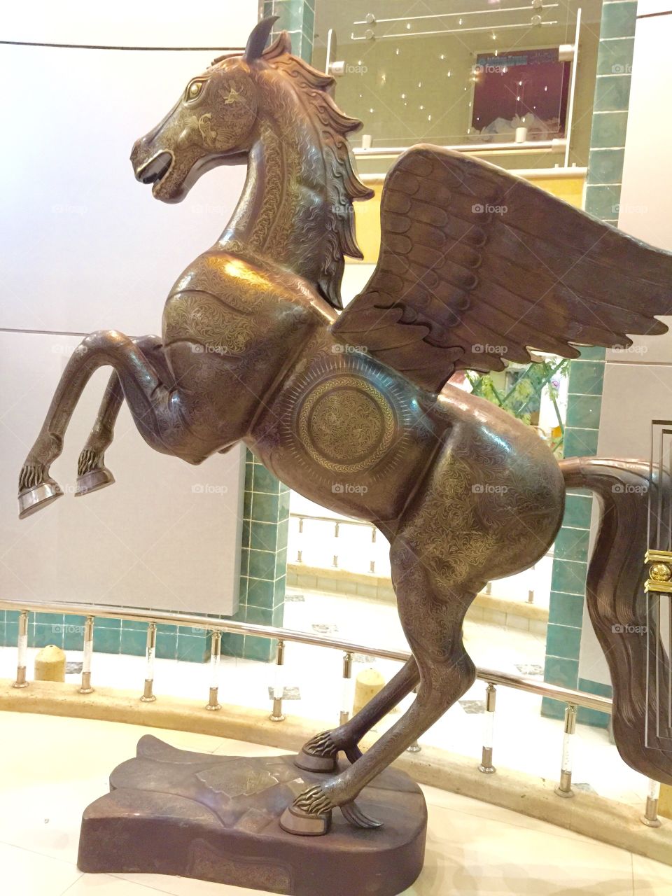 Ancient Horse  . Ancient horse in Iran, Esfahan which is made with copper and is engraved with hammer and nail about 2000 yrs ago