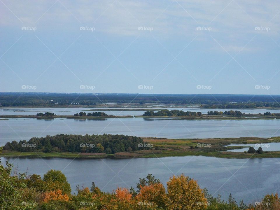 the Dnieper river in the city of Kyiv