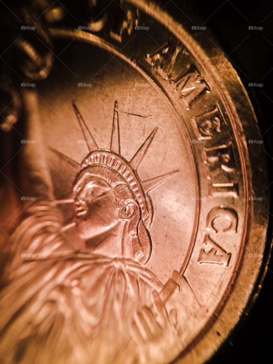 Dollar Coin. Tail side presidents dollar coin