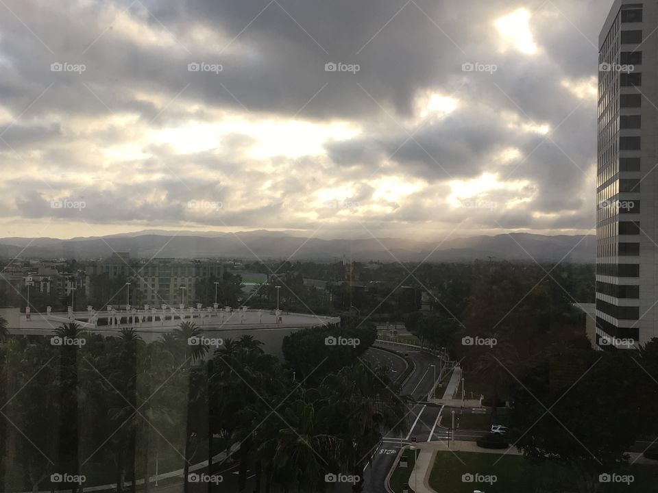 Clouds in Irvine, California in the morning. 