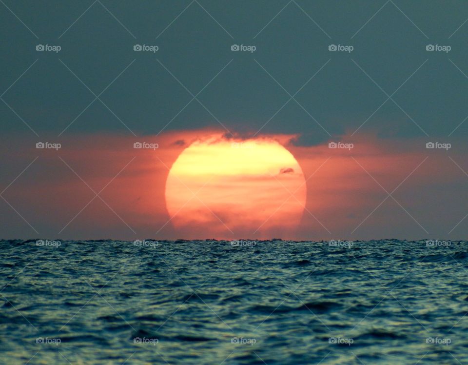 Post eclipse beach sunset 