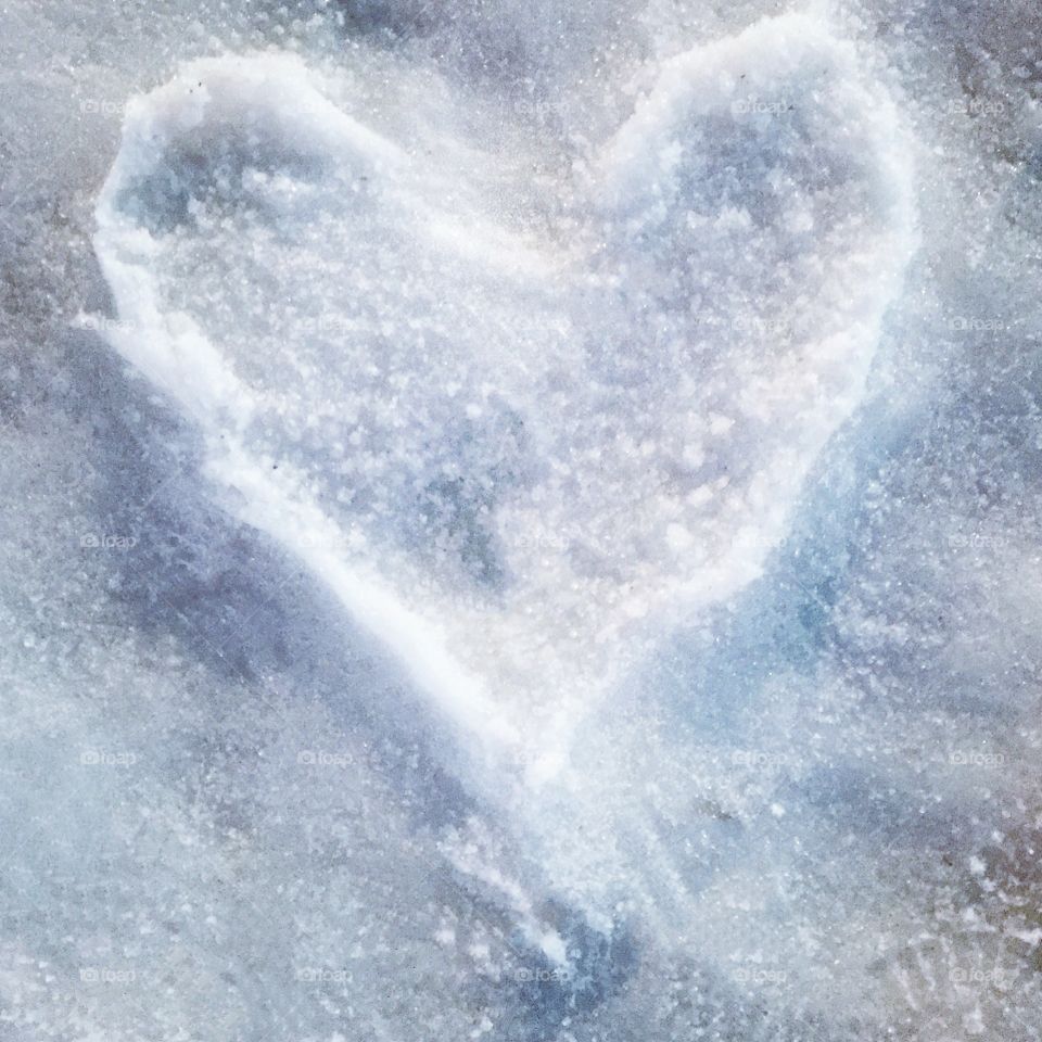 Heart in snow