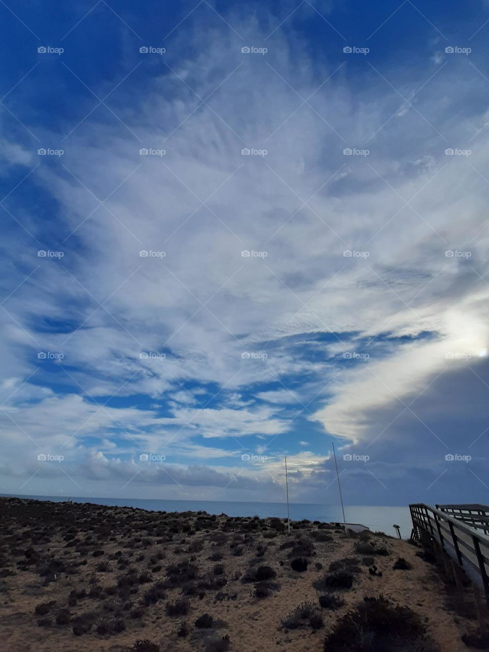 The sky at the beach