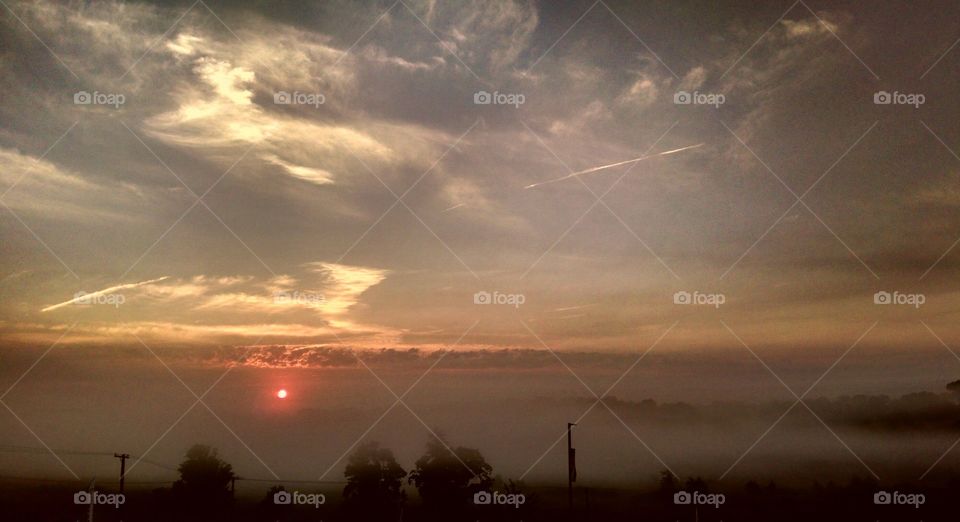 Sunset, Landscape, Storm, No Person, Dawn