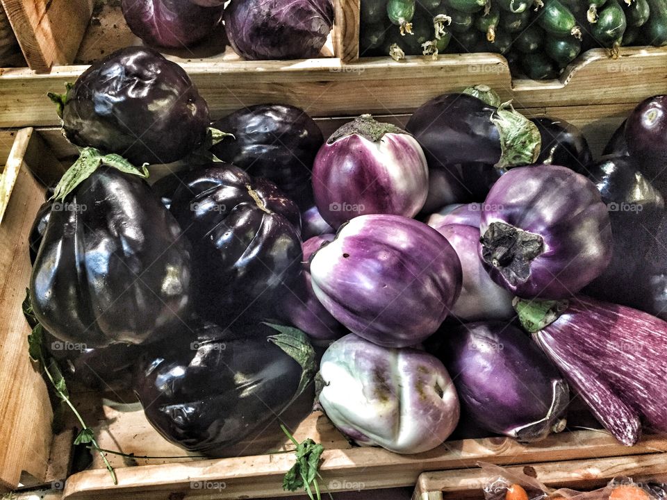 Eggplant in the market