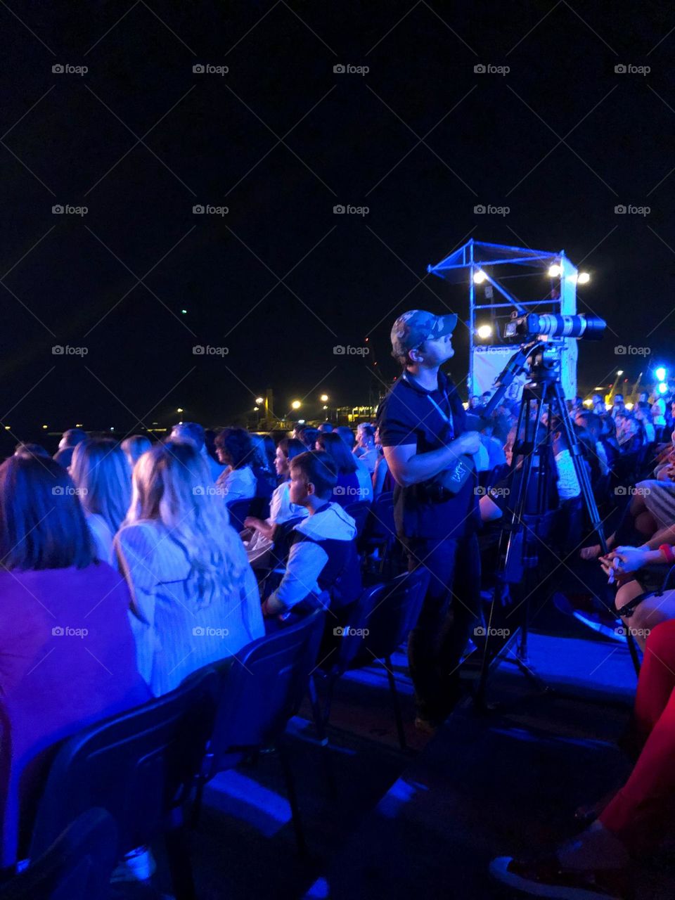 Audience at an open-air concert