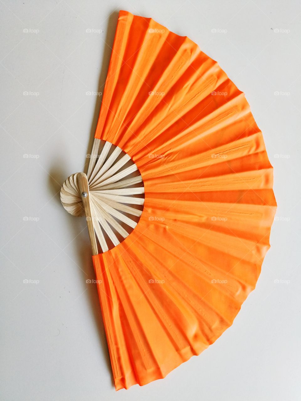 Orange handmade fan