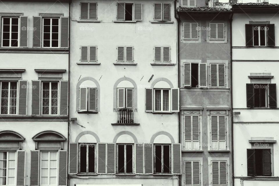 windows of Firenze. windows of some builds in Florence