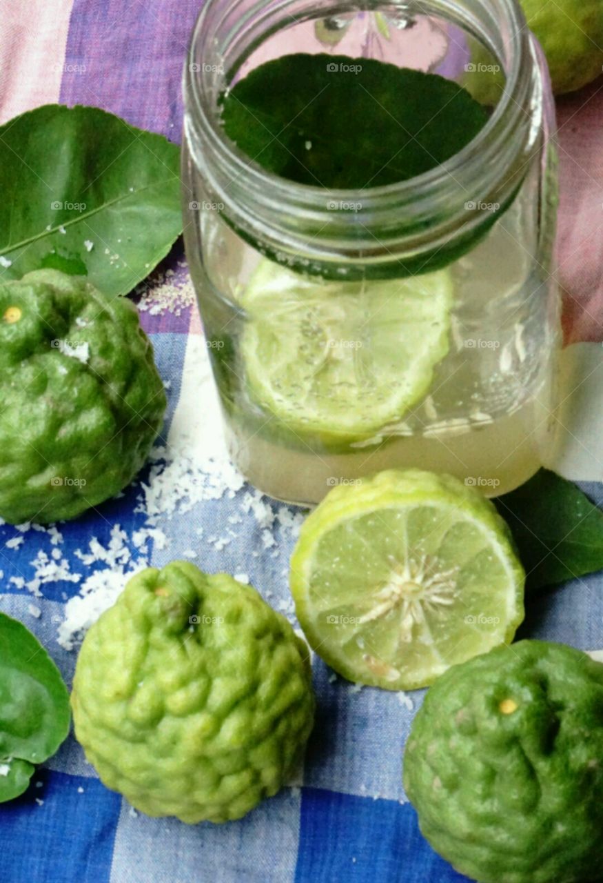 Homemade lime juice